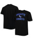 Men's Black Charlotte Hornets Big and Tall Heart and Soul T-shirt