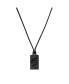 Men's Black Stainless Steel Dog Tag Necklace, AXG0086001