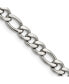 ფოტო #2 პროდუქტის Stainless Steel Polished 6.75mm Figaro Chain Necklace