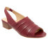 Фото #2 товара Trotters Nina T2225-601 Womens Burgundy Wide Leather Heeled Sandals Shoes 7