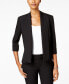 Open-Front Soft Blazer with Cuffed Sleeves