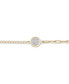 ფოტო #2 პროდუქტის Diamond Pavé Disc Two-Chain Link Bracelet (1/4 ct. t.w.) in Gold Vermeil, Created for Macy's
