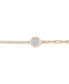 Diamond Pavé Disc Two-Chain Link Bracelet (1/4 ct. t.w.) in Gold Vermeil, Created for Macy's