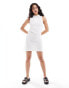 Фото #4 товара ASOS DESIGN polo sleeveless mini dress in white