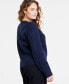 Фото #2 товара Women's Perfect Cable-Knit Crewneck Sweater, Created for Macy's