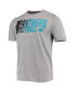 Фото #3 товара Men's Heathered Gray Carolina Panthers Combine Authentic Game On T-shirt