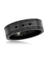 ფოტო #1 პროდუქტის Stainless Steel Black CZ Band Ring - Black plated