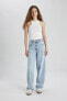 Фото #6 товара Джинсы defacto Afra X Baggy High Waist Wide Leg Long Jeans C4110ax24sp