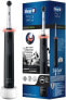 Фото #4 товара Oral-B PRO 3 3000 Pure Clean Electric Toothbrush, with 3 Cleaning Modes and Visual 360° Pressure Control for Dental Care, Bristles with Activated Carbon, Designed by Braun, Black