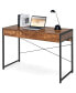 Computer Desk Metal Frame Study Table Home Office Workstation