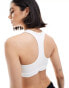 Nike Training Swoosh medium support sports bra in white