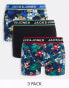 Фото #1 товара Jack & Jones 3 pack trunks in floral print