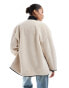 ONLY faux fur duffle coat in cream