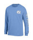 Фото #2 товара Men's Carolina Blue North Carolina Tar Heels Team Stack Long Sleeve T-shirt