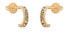 Yellow gold hoop earrings with zircons 14/184.701/17ZIR