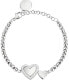 Steel ball bracelet with hearts SOR24