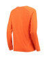 ფოტო #2 პროდუქტის Women's Orange, Gray Clemson Tigers Raglan Long Sleeve T-shirt and Shorts Sleep Set