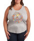 Woodstock Floral Peace Sign Plus Size Graphic Tank