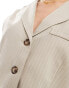 Фото #3 товара Miss Selfridge button through waistcoat in beige pinstripe co ord