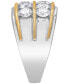 ფოტო #3 პროდუქტის Men's Diamond Two Row Band (3 ct. t.w.) in 10k Gold & White Gold