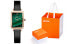 Фото #1 товара Наручные часы женские Folli Follie FF22B015B с кварцевым механизмом, зеленым циферблатом, кожаным ремешком, легкие и стильные