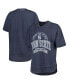 Women's Heather Navy Penn State Nittany Lions Vintage-Like Wash Poncho Captain T-shirt