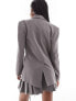 COLLUSION tie front blazer co-ord in grey