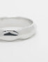 Faded Future textured band ring in silver