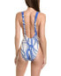 Фото #2 товара Norma Kamali Marissa One-Piece Women's Blue Xxs