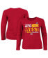 ფოტო #1 პროდუქტის Women's Red Kansas City Chiefs 2023 AFC West Division Champions Plus Size Conquer Long Sleeve Crew Neck T-shirt