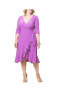 Фото #1 товара Plus Size Whimsy Ruffled Midi Wrap Dress