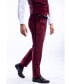 ფოტო #2 პროდუქტის Men's Skinny Modern Fit Velvet Tuxedo Dress Pants