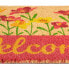 Fußmatte Kokos Welcome Blumen