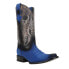 Ferrini Roughrider Embroidered Narrow Square Toe Cowboy Mens Blue Casual Boots