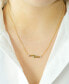 ფოტო #2 პროდუქტის Diamond Double Bar 18" Pendant Necklace (1/10 ct. t.w.) in Gold Vermeil, Created for Macy's