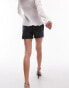 Topshop denim A line mom short washed black