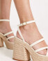 Rule London Exclusive Hayes strappy platform espadrilles in off white