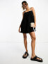 Фото #4 товара ASOS DESIGN denim cami mini dress in wash black