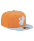 Men's Orange/Light Blue Miami Heat 2-Tone Color Pack 9fifty Snapback Hat