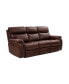 Фото #2 товара Montague 86" Genuine Leather in Dual Power Headrest and Lumbar Support Reclining Sofa