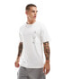 Фото #1 товара Jack & Jones oversized skull back print t-shirt in white