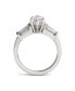 ფოტო #4 პროდუქტის Moissanite Marquise Engagement Ring (3-1/3 Carat Total Weight Diamond Equivalent) in 14K White Gold