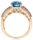 ფოტო #4 პროდუქტის Multi-Gemstone (4-1/4 ct. t.w.) & Diamond (5/8 ct. t.w.) Ring in 14k Rose Gold