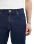 ASOS DESIGN slim regular length denim short in indigo wash