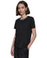 Women's Tipped Button-Trim Short-Sleeve Top