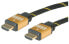 Фото #3 товара ROLINE 11.88.5501 - 1 m - HDMI Type A (Standard) - HDMI Type A (Standard) - Black - Gold