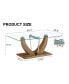 Minimalist glass coffee table with wood/MDF legs & steel columns: CT-907