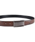 Фото #4 товара Men's Reversible Cut-Out Plaque Belt, Created for Macy's