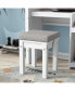 House-Shaped Desk With A Cushion Stool, White