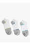 Фото #2 товара 3'lü Patik Çorap Seti Çok Renkli Şerit Desenli
